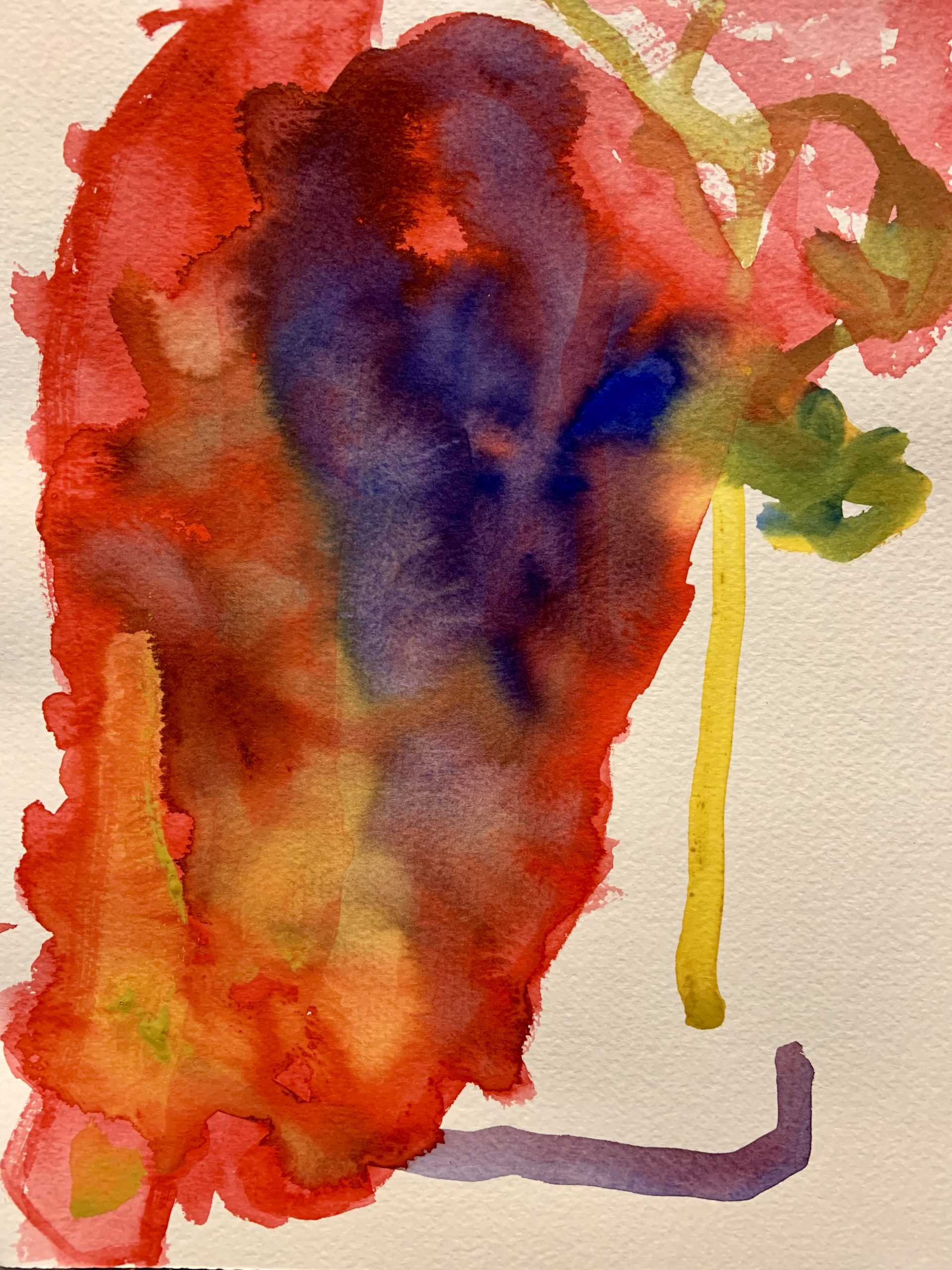 An abstract watercolor painting