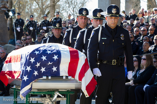 A group of police officers at the Riverside Police Officer Memorial Service