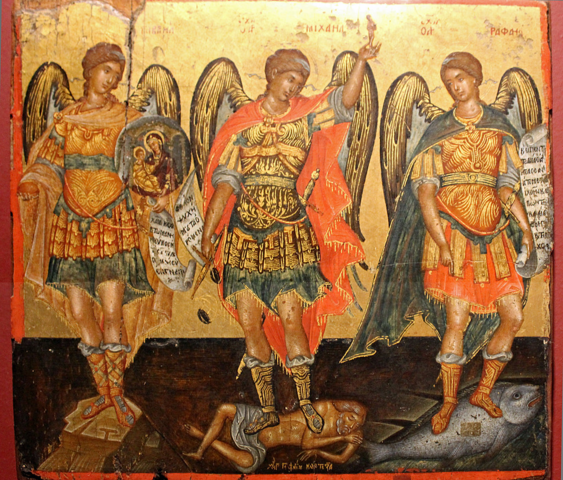 Supernatural beings: Archangels Michael, Gabriel, Raphael