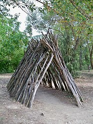 photo of reconstructed shelter