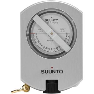 A clinometer showing divisions of 5 degrees.