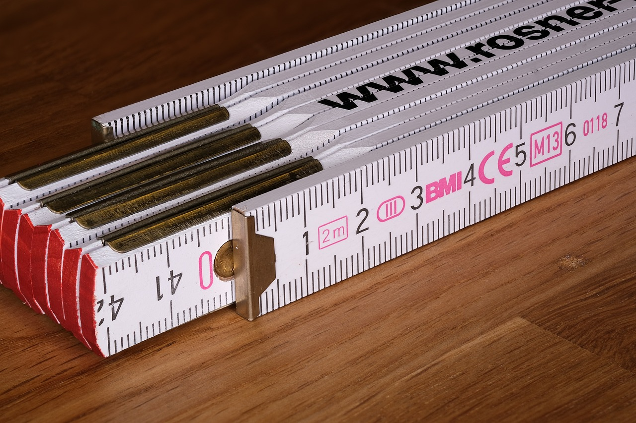 A folding ruler.