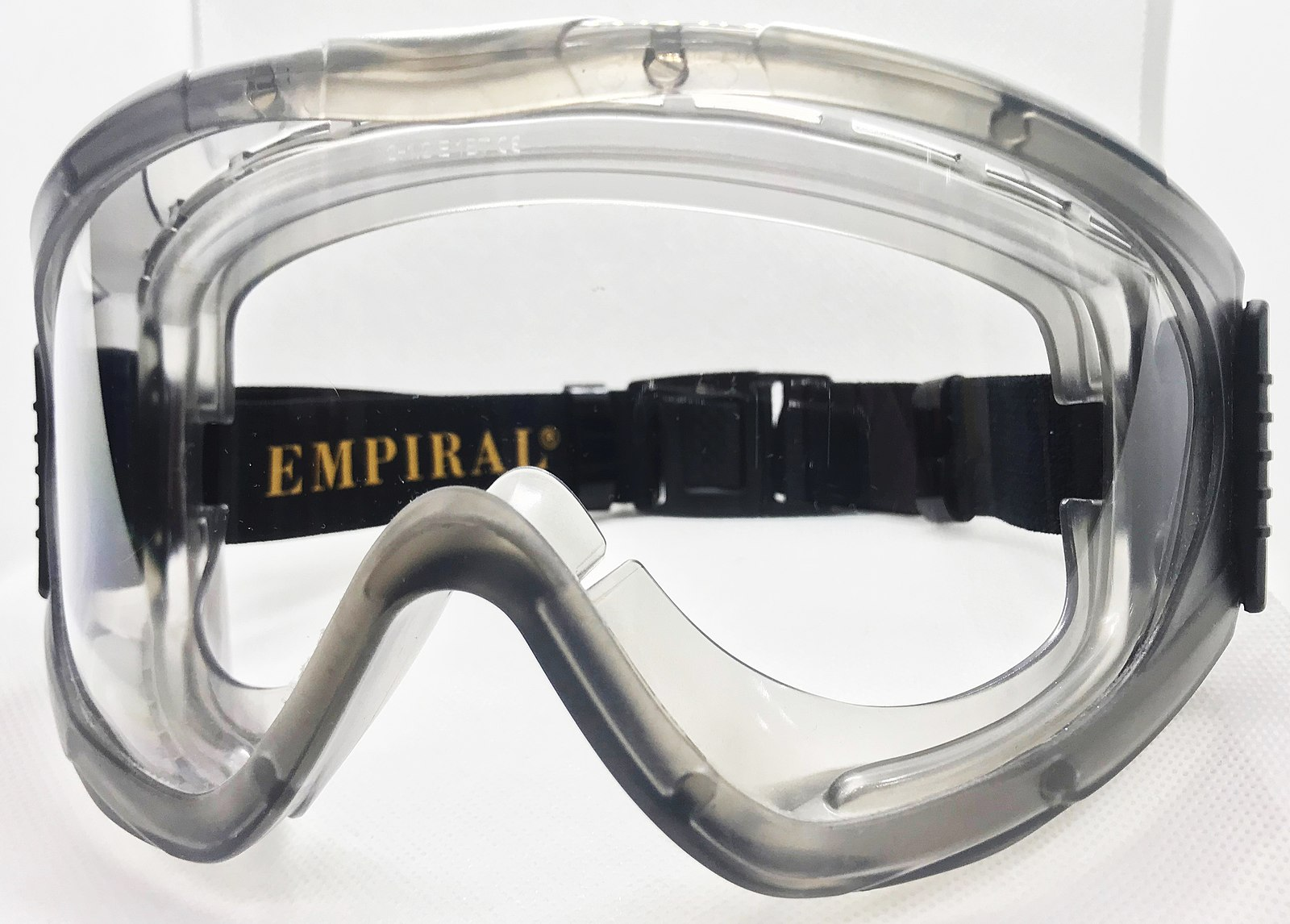 An image showing clear chemical safety goggles