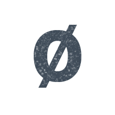 Image of the symbol used to signify diameter, the letter O with a diagonal slash through it.