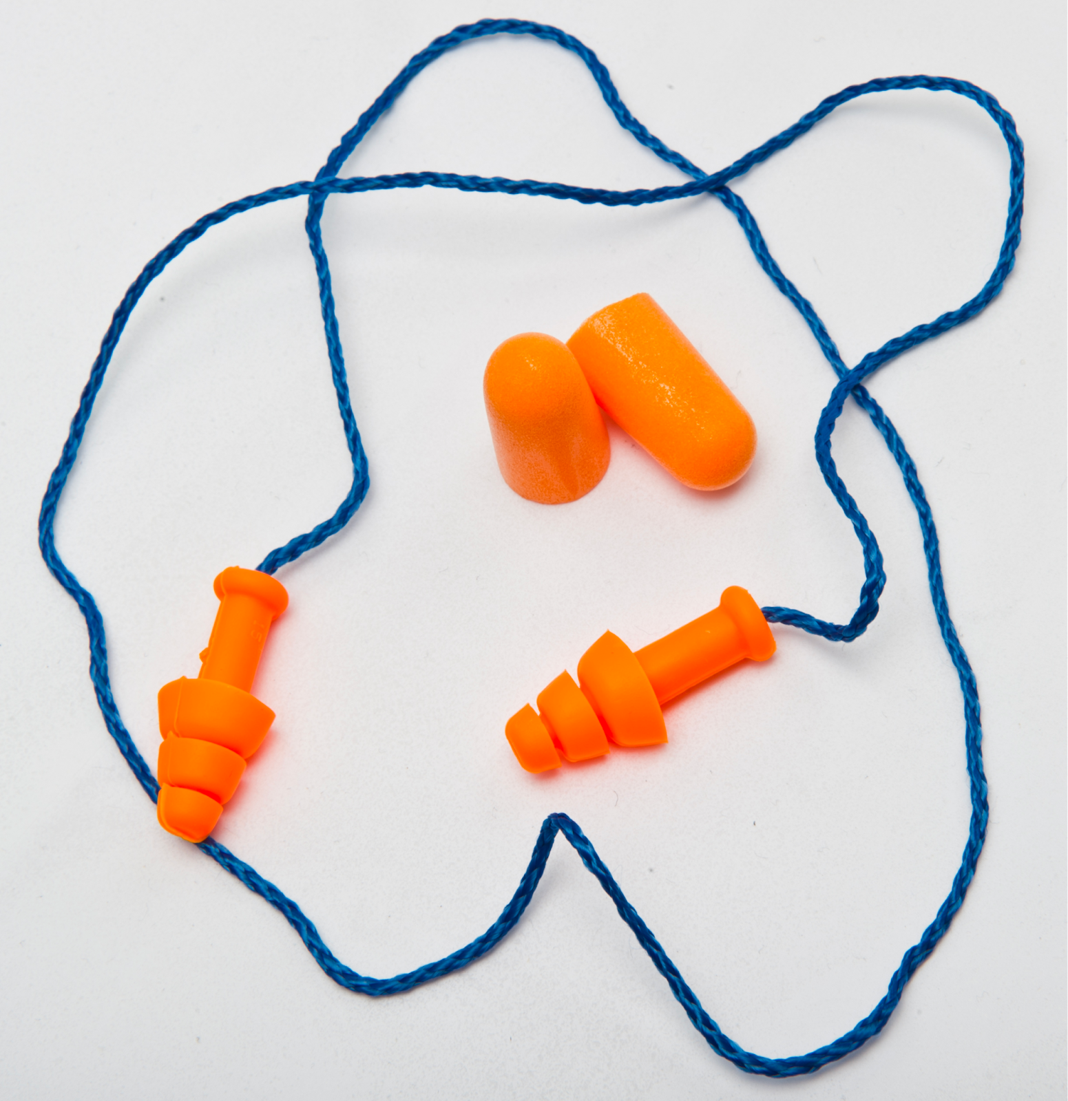 Reusable ear plugs on a cord