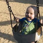 Baby on a swing