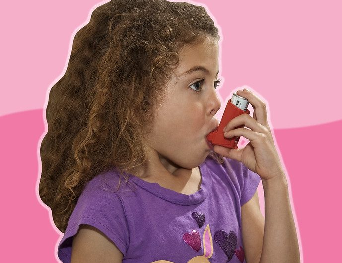 Child using inhaler