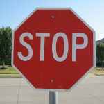 Red stop sign