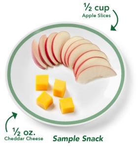 CACFP snack for 3 to 5 year olds.