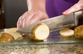 Using a glass cutting board