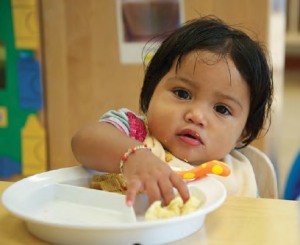 Older infant that is self feeding