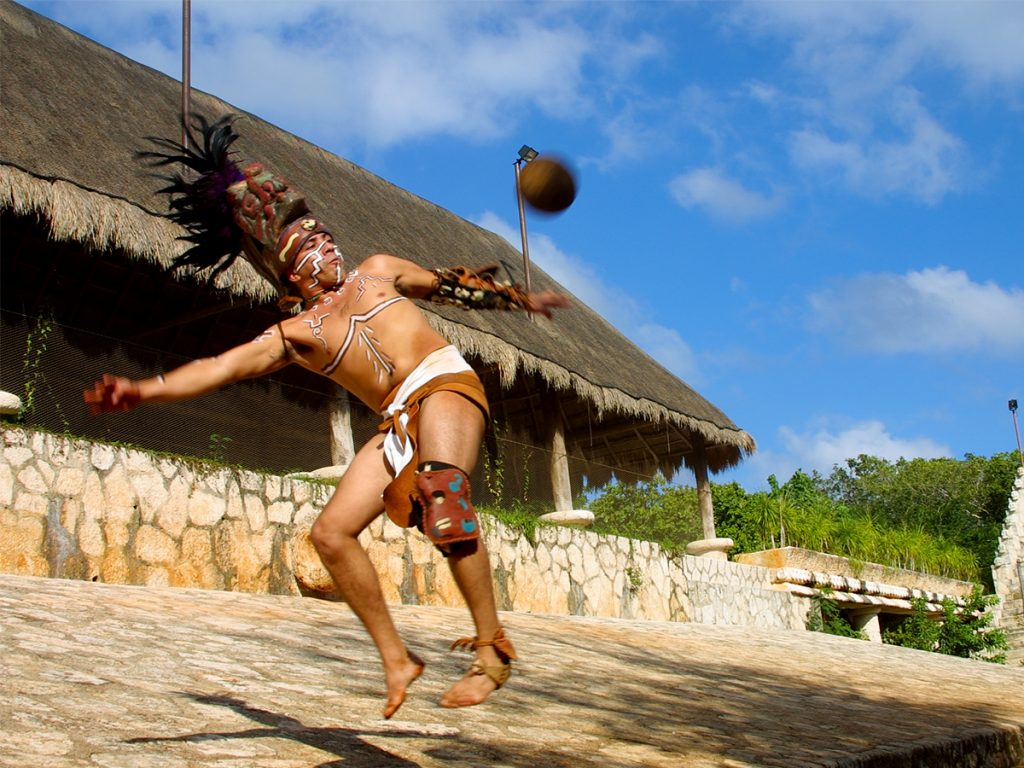 Representation of the tlachtli sport in southern Mexico.