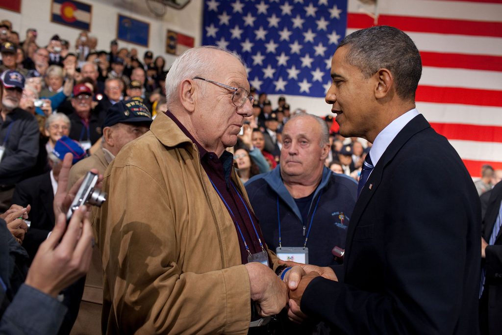 Obama and Hector Cafferata shaking hands