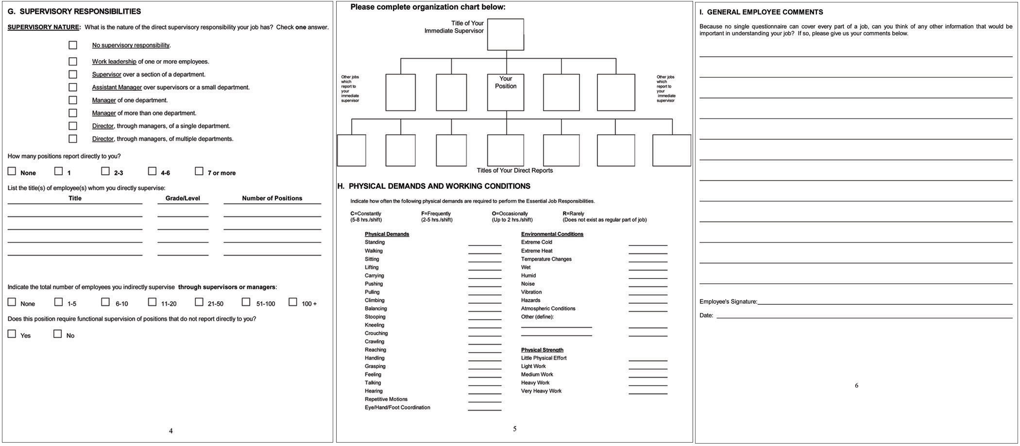 continued sample of job analysis questionnaire