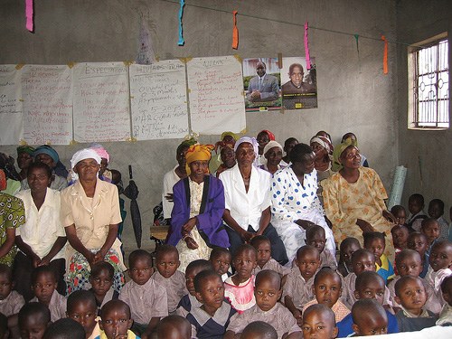 A room full of AIDS Orphans and their Guardians in Sophia Village