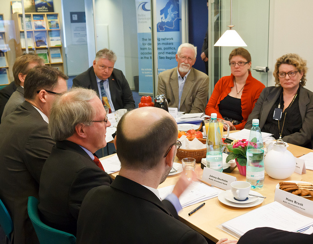 Man people participating at a Kirstovskis meeting