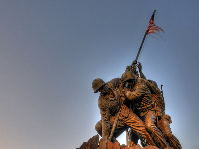 A Flag for the Fallen statue