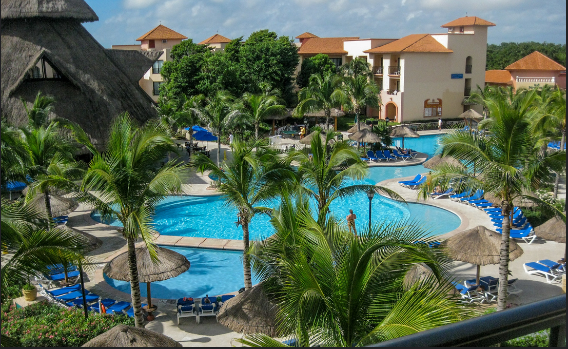 Resort in the Yucatan Peninsula of Southern Mexico.