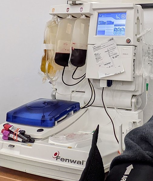 Photo showing a Erythropheresis Machine 