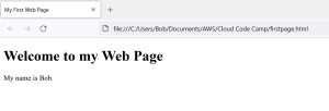 First Web Page