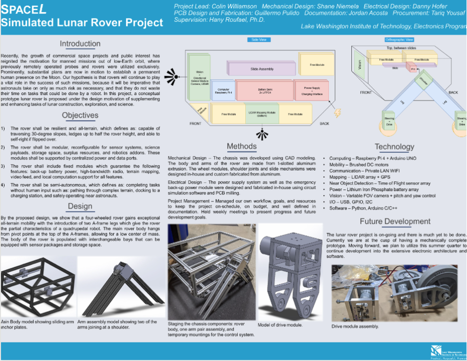 Simulated Lunar Rover Project poster