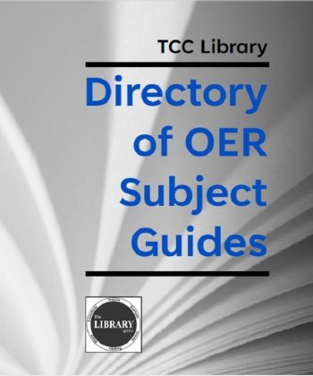 Cover image for TCC Library’s Directory of OER Subject Guides