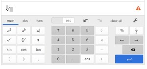 desmos scientific calculator screen after the n'th root button has been pressed