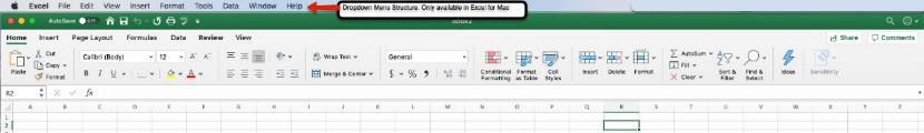 Image of MS Excel UI ribbon