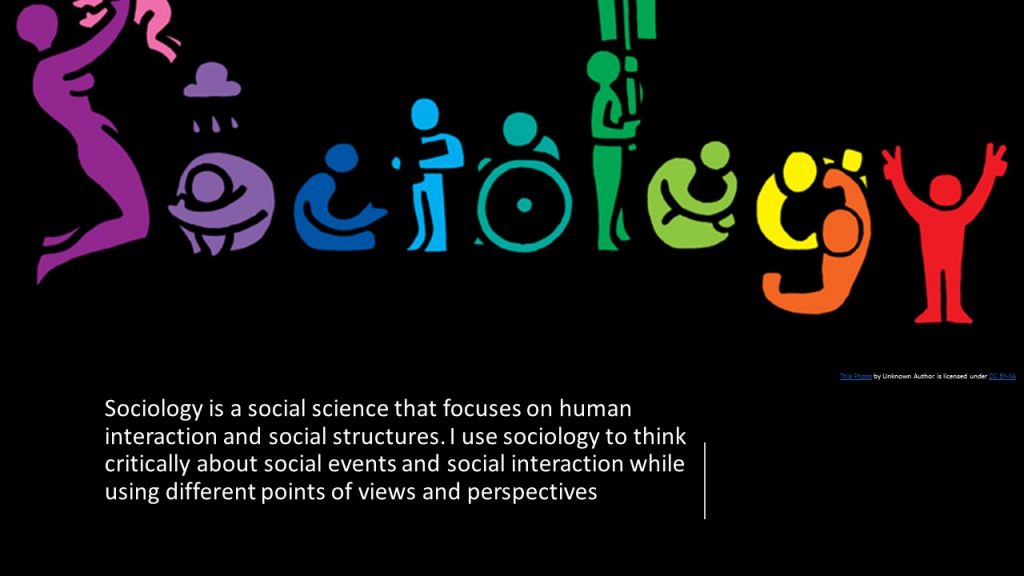 Image of word "sociology" in rainbow coloars