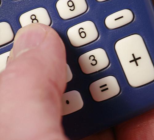 A calculator used for calculating finances