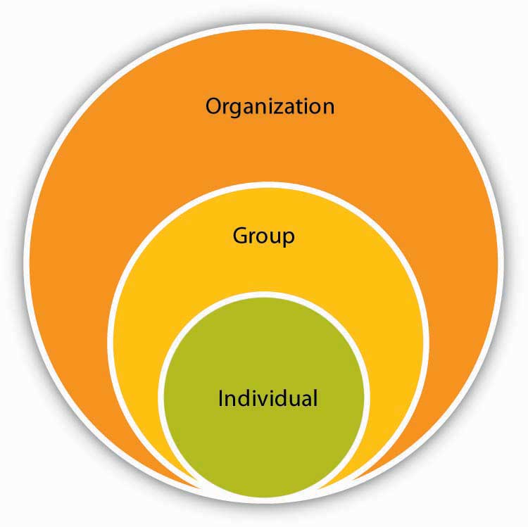 OB spans topics related from the individual to the organization