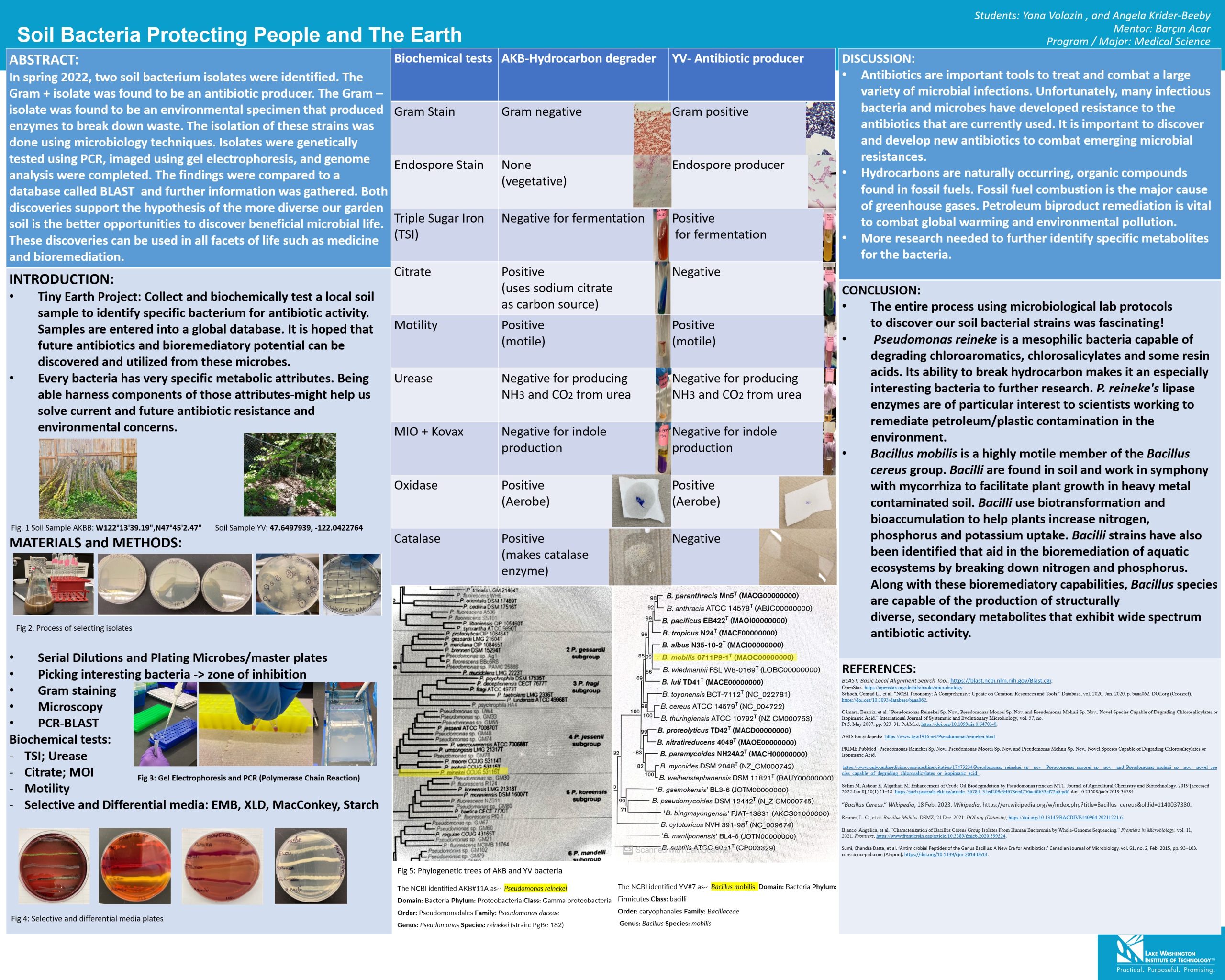Research poster testing soil microbes