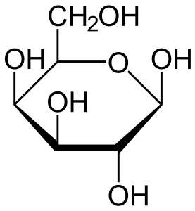 figure shows Hayworth projection of galactose chemical structure