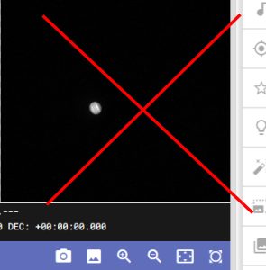 Jupiter is tiny compared to the frame.