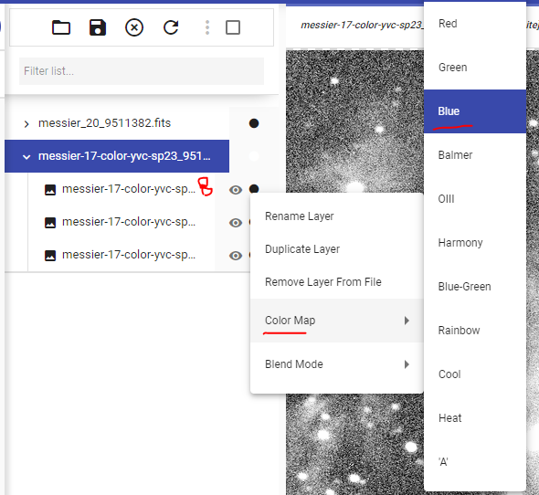 Where to find the color map settings