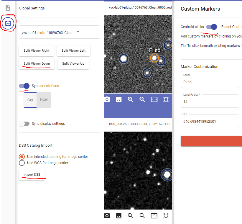 Where to find the settings for labelling dwarf planets.