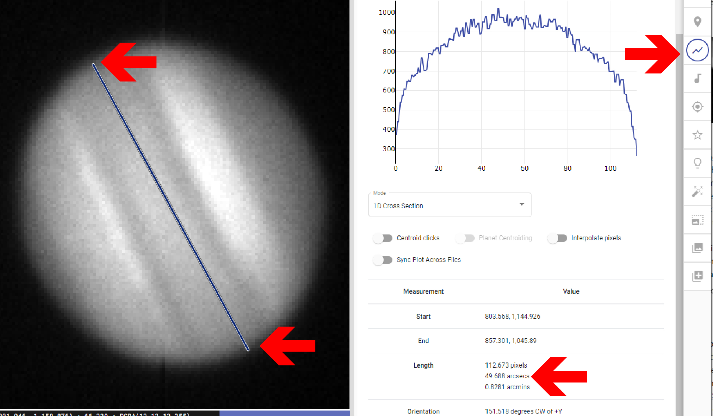 How to measure the angular diameter of a planet.