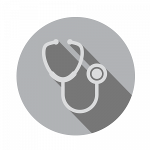 Image showing drawing of stethoscope inside circle shape