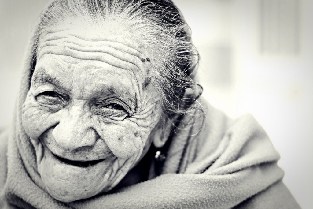 Image of an elderly woman smiling