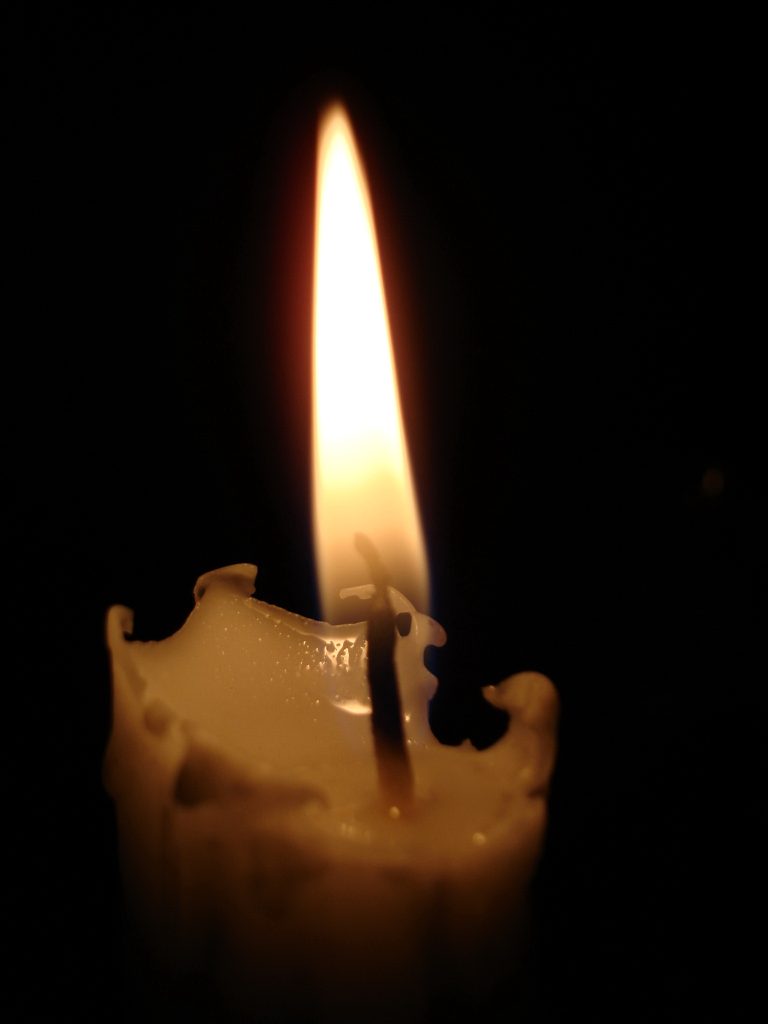 Image showing closeup of a candle flame