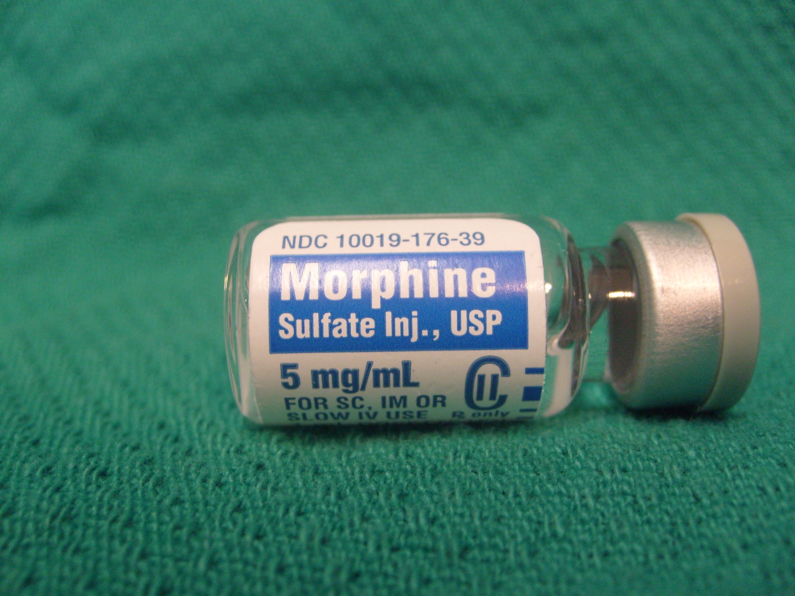 Image of a vial of morphine sulfate