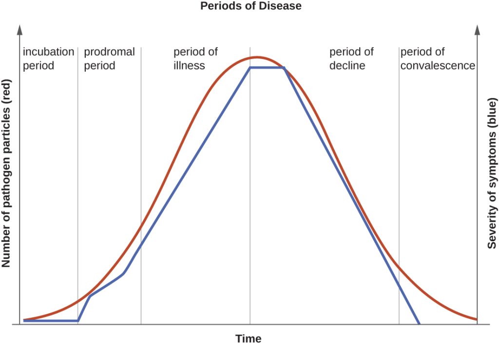 Image of line graph showing periods of disease over time