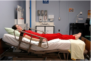 Image showing simulated patient in Semi-Fowler's Position