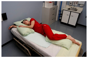 Image showing simulated patient in lateral position