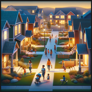 A peaceful neighborhood.