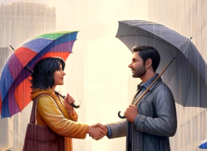 Meeting in the Rain