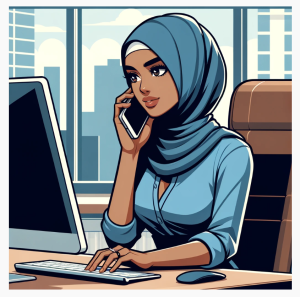 Woman talking on the phone