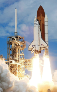 A Space Shuttle Taking Off