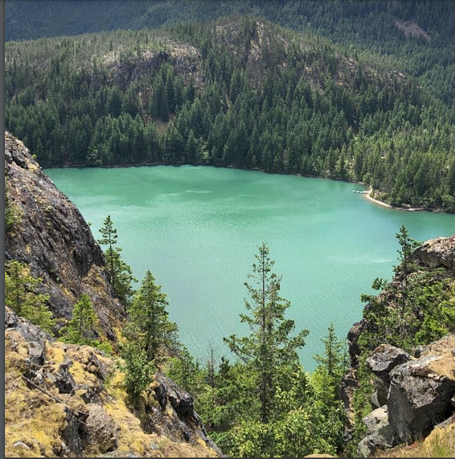 Photo of mountain lake